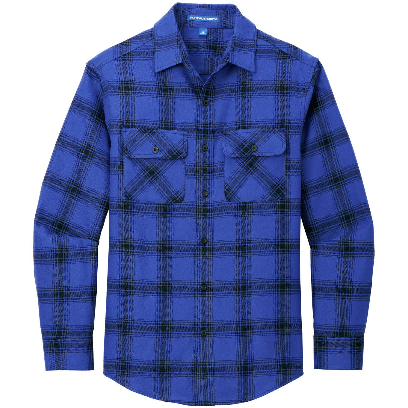 Royal/ Black Open Plaid